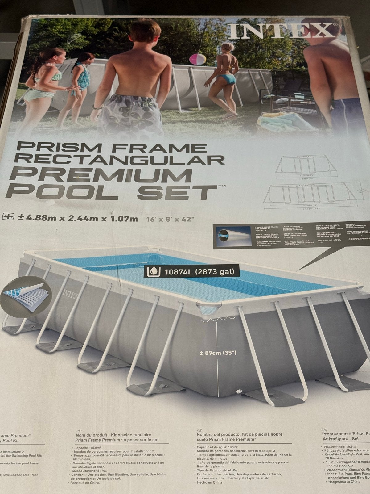 Intex premium pool set, 200 tot 300 cm, Zo goed als nieuw, Rechthoekig, Ophalen