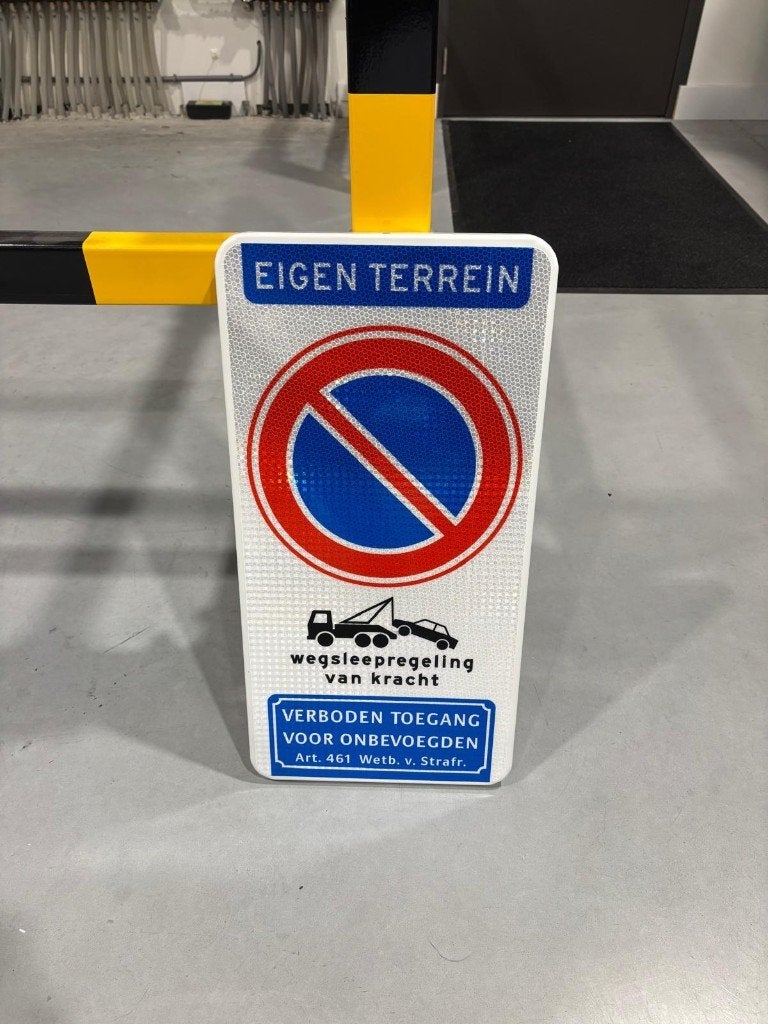 Verkeersbord verboden te parkeren - eigen terrein, Ophalen of Verzenden