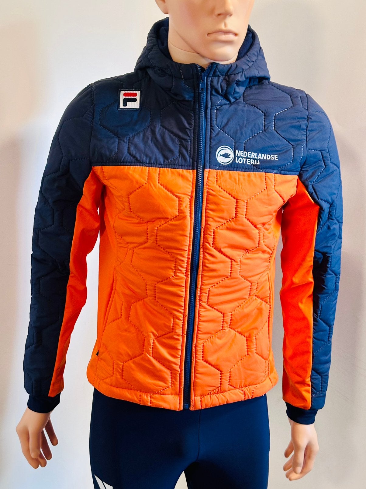 Sportkleding sportjas donsjas zomerjas maat 36 Fila, Ophalen of Verzenden, Zo goed als nieuw, Maat 36 (S), Blauw