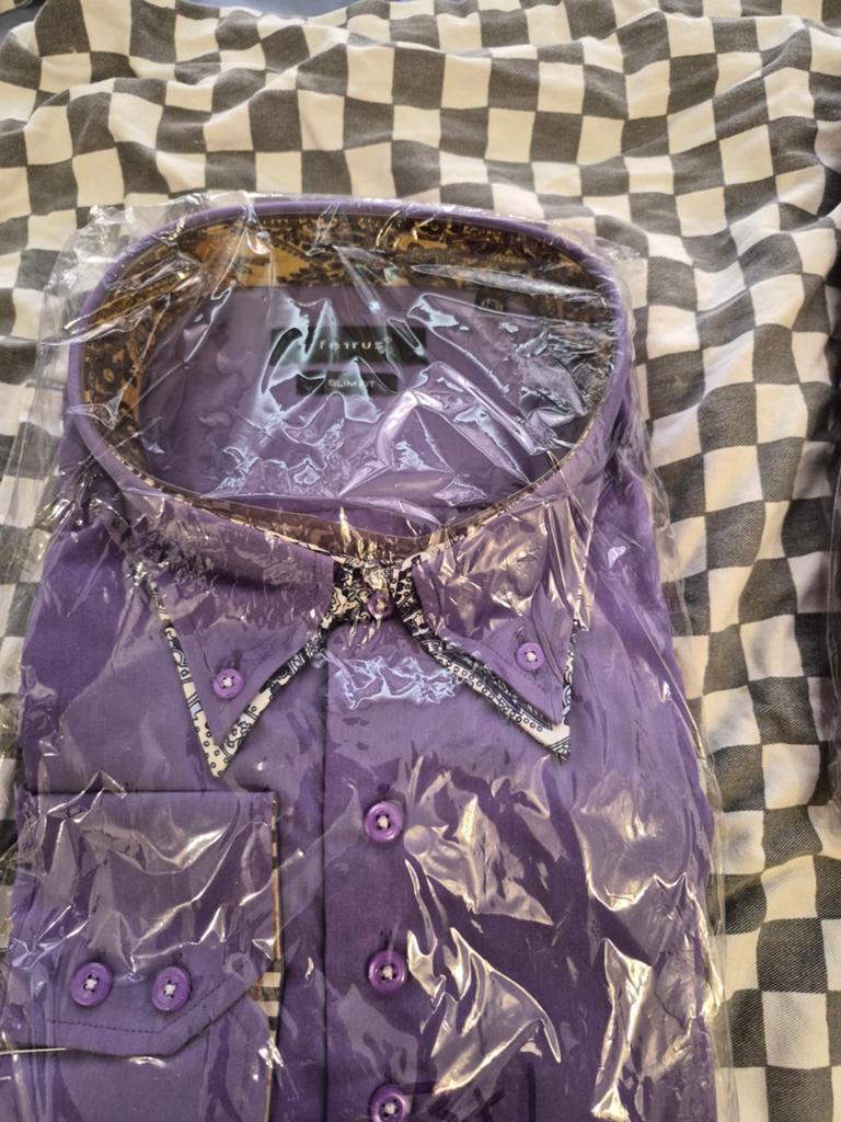 Nieuw Paars Herenoverhemd - Slim Fit, Paars, Nieuw, Ophalen of Verzenden, Overige halswijdtes