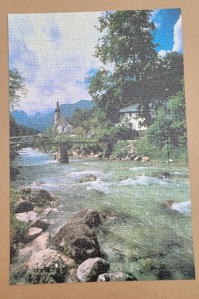 Legpuzzel 500 stukjes met St-Sebastiaankerk van Ramsau, Ophalen of Verzenden, 500 t/m 1500 stukjes, Zo goed als nieuw, Legpuzzel
