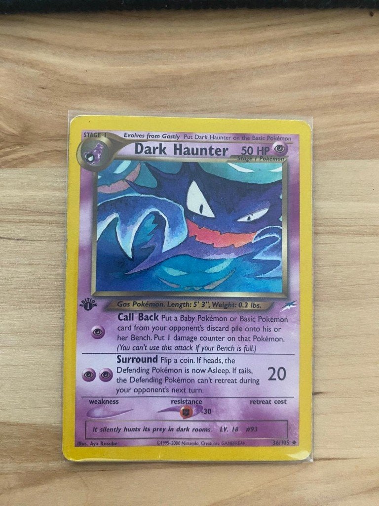 Dark Haunter 1st Edition Team Rocket (36/105), Hobby en Vrije tijd, Verzamelkaartspellen | Pokémon, Ophalen of Verzenden, Gebruikt