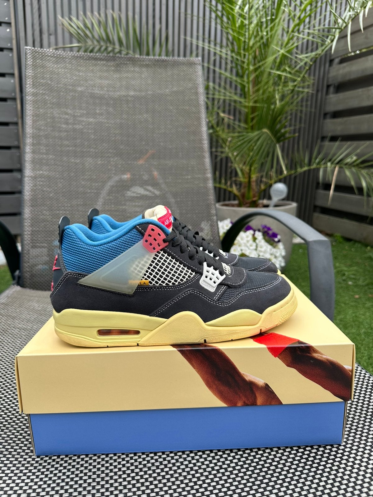 Jordan 4 “Union Off Noir” 42, Kleding | Heren, Overige kleuren, Ophalen of Verzenden, Jordan, Sneakers of Gympen