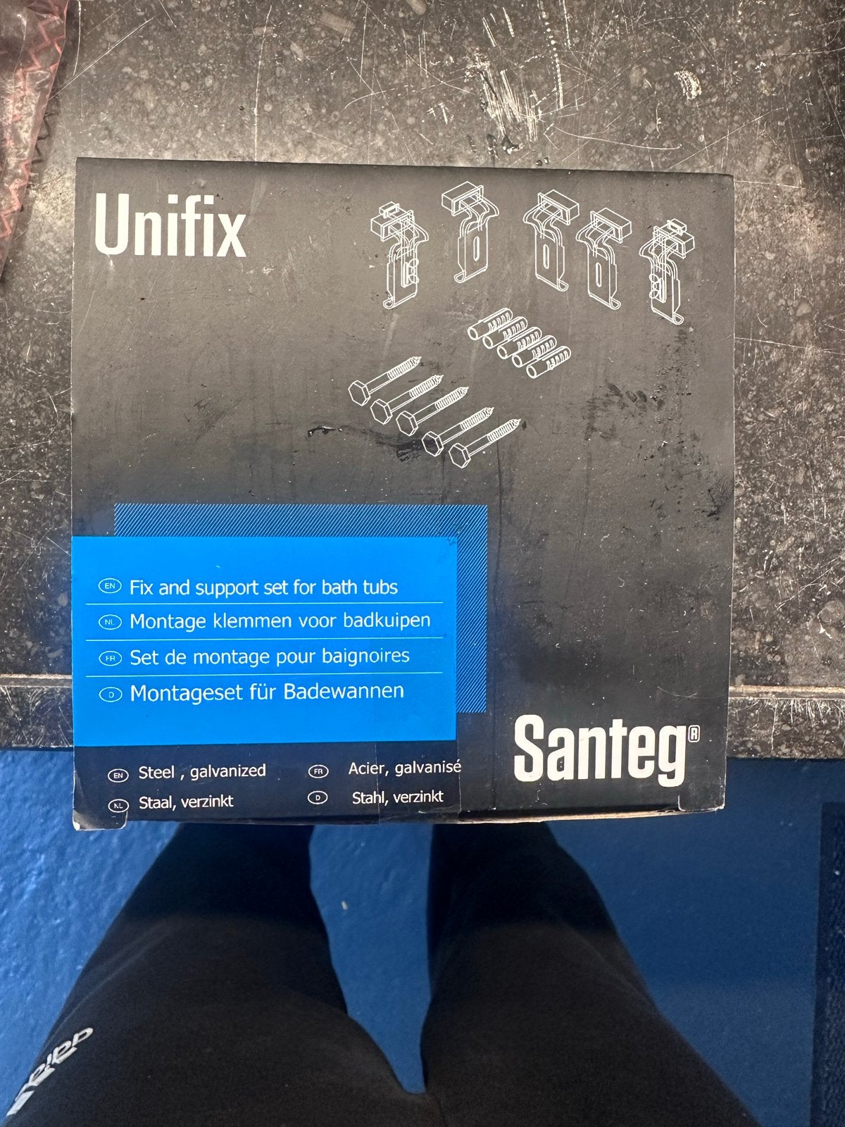 Unifix Santeg Montage Klemmen voor Badkuipen, Ophalen of Verzenden, Nieuw, Rvs, Bad