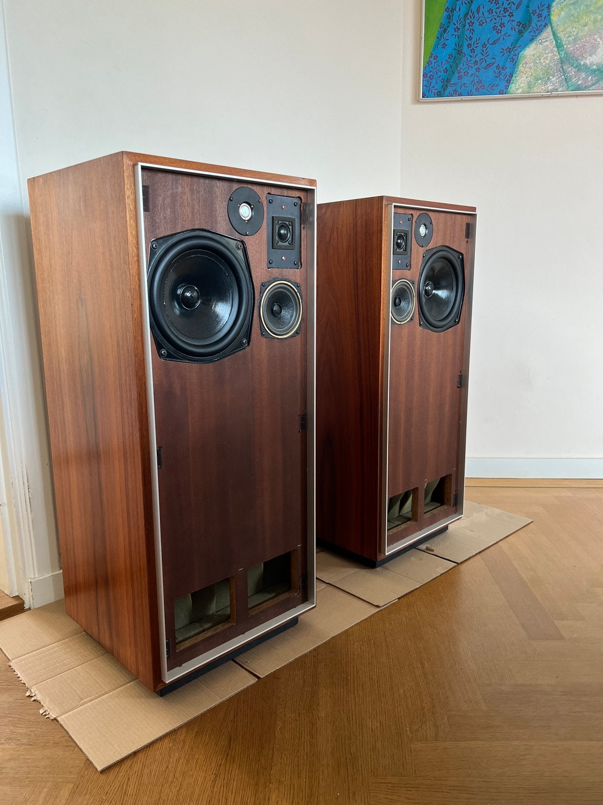 IMF TLS 50 II (mk2) transmissielijn luidsprekers, Audio, Tv en Foto, Luidsprekers, Gebruikt, 120 watt of meer, Front, Rear of Stereo speakers
