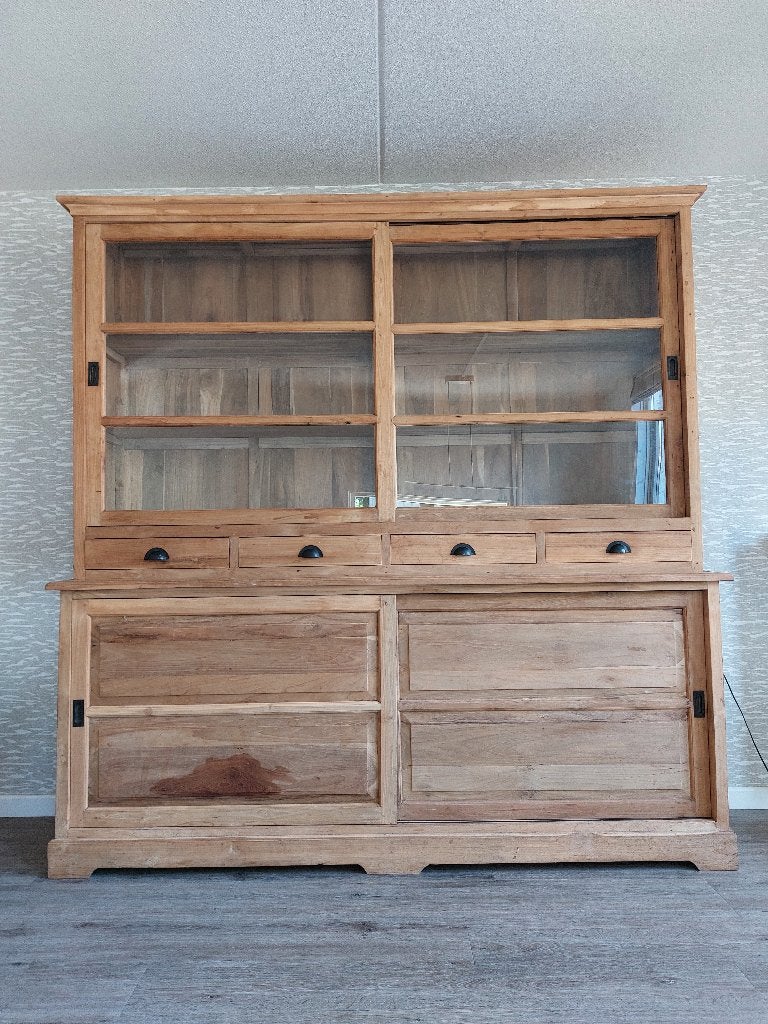 Buffetkast teak 950 euro, Huis en Inrichting, Kasten | Buffetkasten, Ophalen, Gebruikt, 200 cm of meer, Teakhout