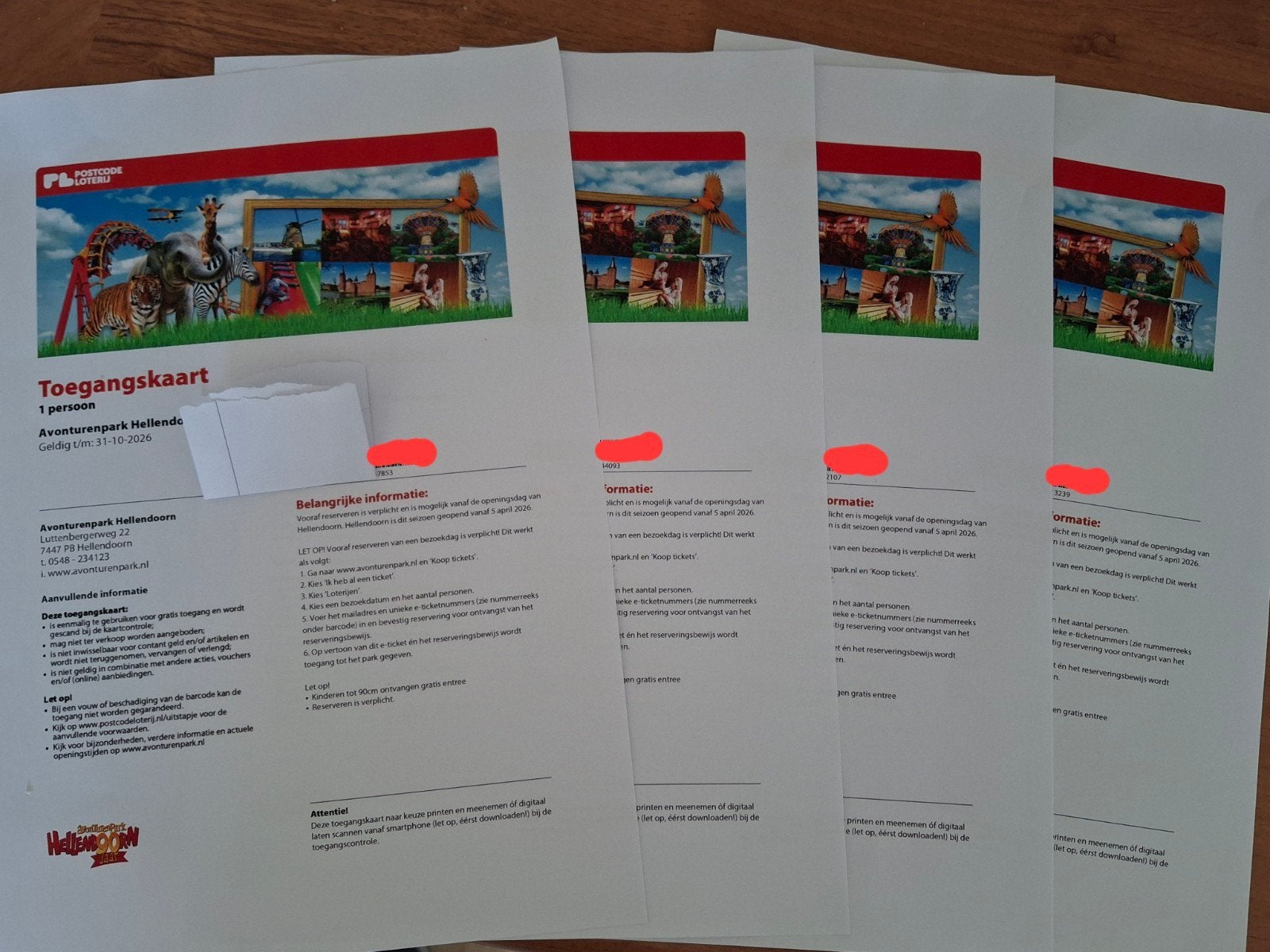 Tickets Hellendoorn, Drie personen of meer, Ticket of Toegangskaart