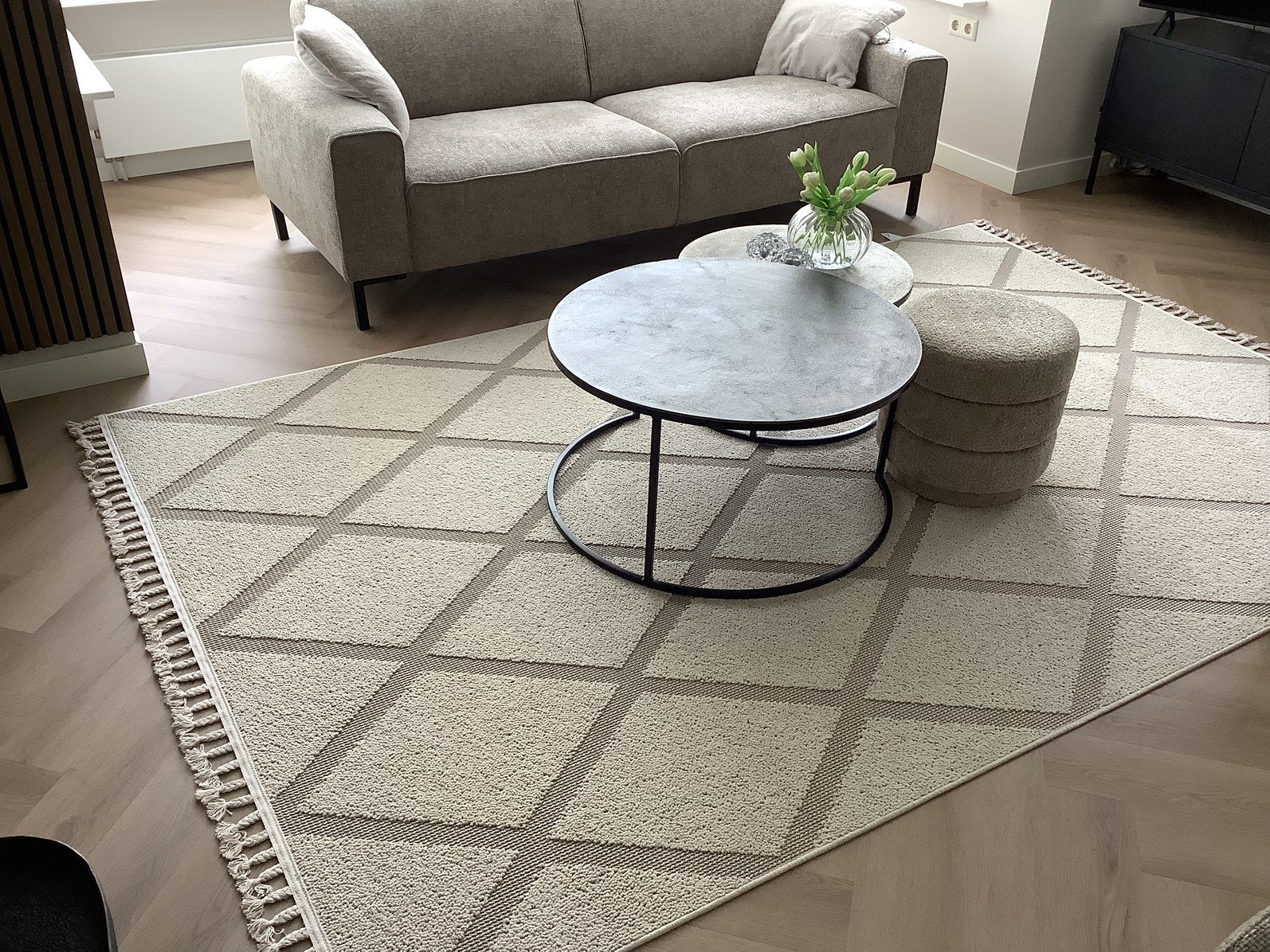 Als NIEUW! Vloerkleed beige groot 200x300 cm kleed ecru, Ophalen, Beige, Nieuw, 5 tot 10 m²