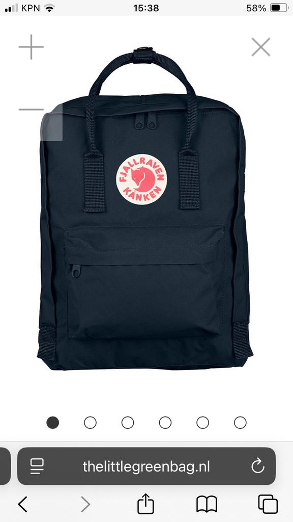 Fjallraven kanken rugzak donkerblauw, Ophalen, Zo goed als nieuw, Overige merken