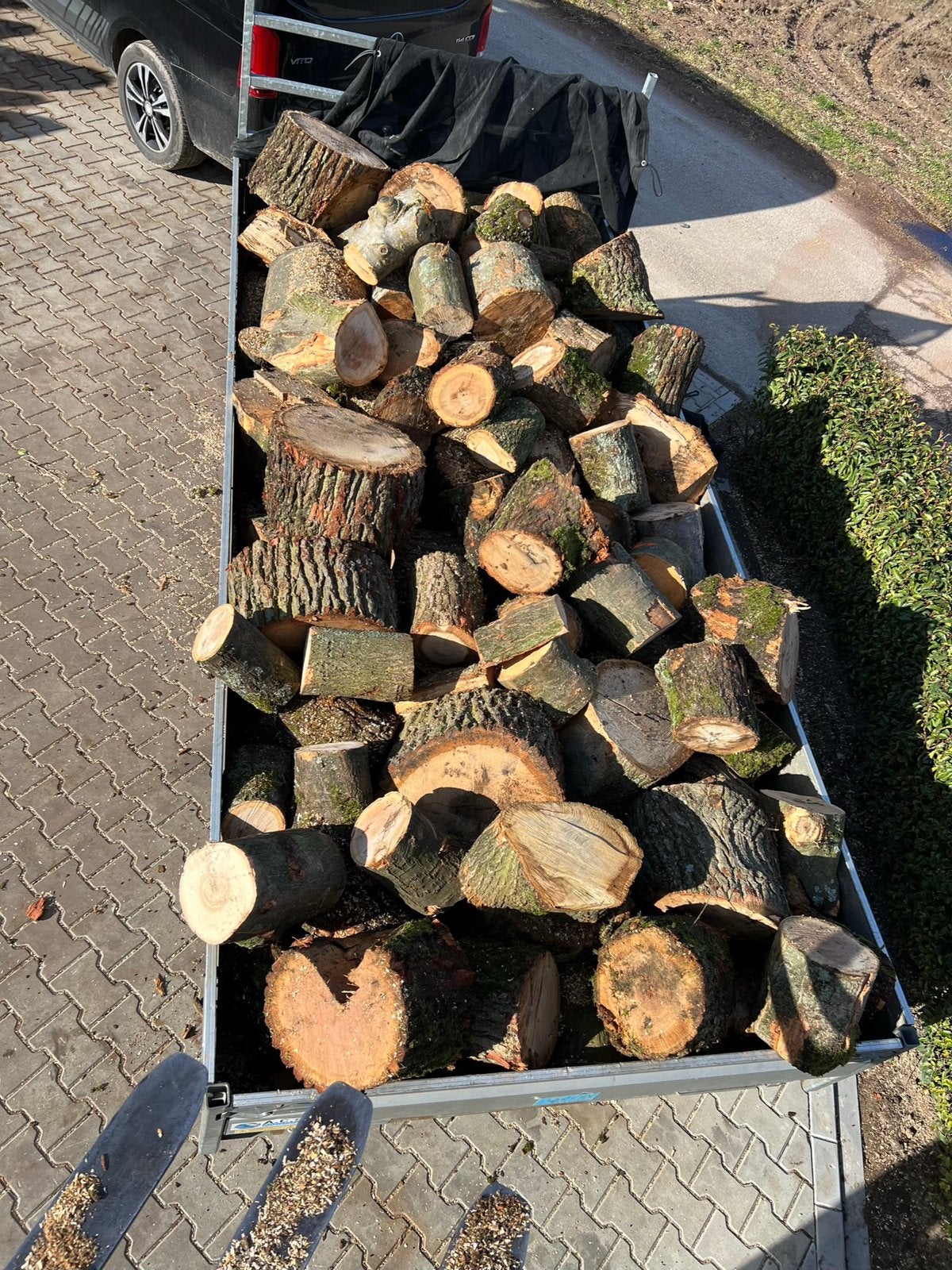 Dikke vracht 4,8 kuub eiken essen haardhout thuisb. 🪵🪓🔥, 3 tot 6 m³, Verzenden, Eikenhout, Blokken
