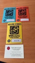 The Rolling Stones drie security backstage passen unused, Ducoso, Ophalen of Verzenden, Zo goed als nieuw, Foto of Kaart