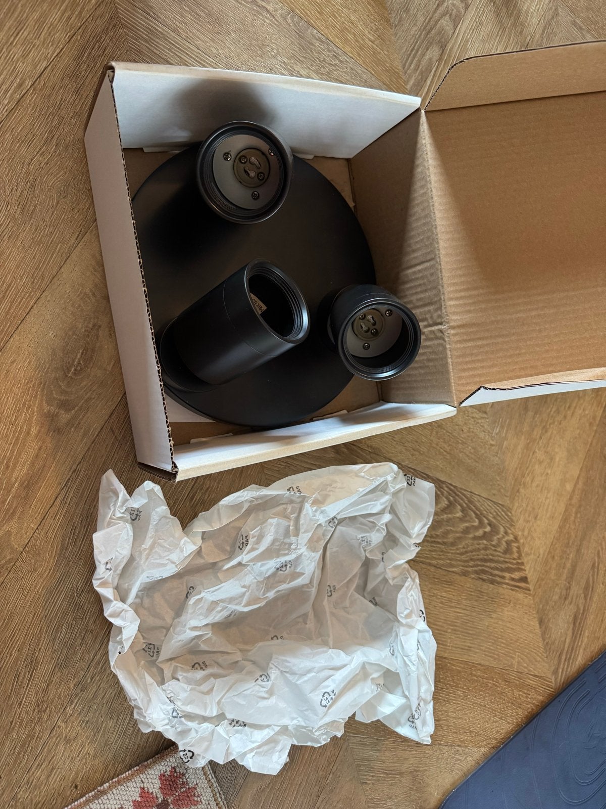 IKEA Nymåne Plafondspot 3-lichts zwart GU10, Metaal, Zwart, GU10, Zo goed als nieuw