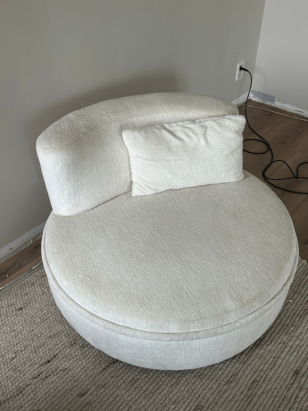 Loveseat XL Draaistoel Fauteuil XL Crème goossens, Huis en Inrichting, Fauteuils, Zo goed als nieuw, Stof, 100 tot 125 cm, 75 tot 100 cm