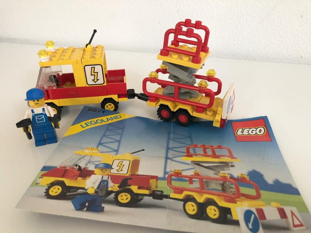 Legoset 6671 Utility repair lift, Gebruikt, Lego, Ophalen of Verzenden, Complete set
