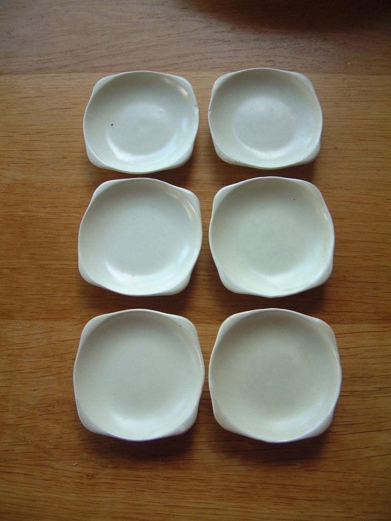 6 plateel antiek bonbon schaaltjes bonbonschaaltjes, Ophalen of Verzenden, Gebruikt, Overige stijlen, Schaal of Schalen