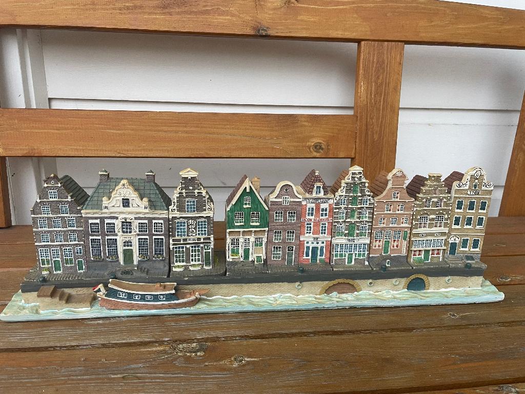 Blokker grachtenhuizen grachtpanden huisjes Amsterdam, Verzamelen, Beelden en Beeldjes, Ophalen of Verzenden