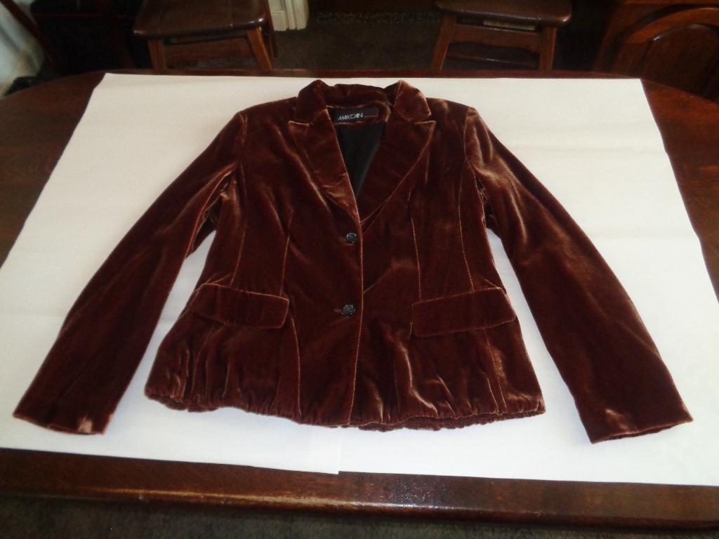 MARCCAIN cognac kleurige fluwelen ballon blazer, Kleding | Dames, Bruin, Maat 42/44 (L), Nieuw, Ophalen of Verzenden
