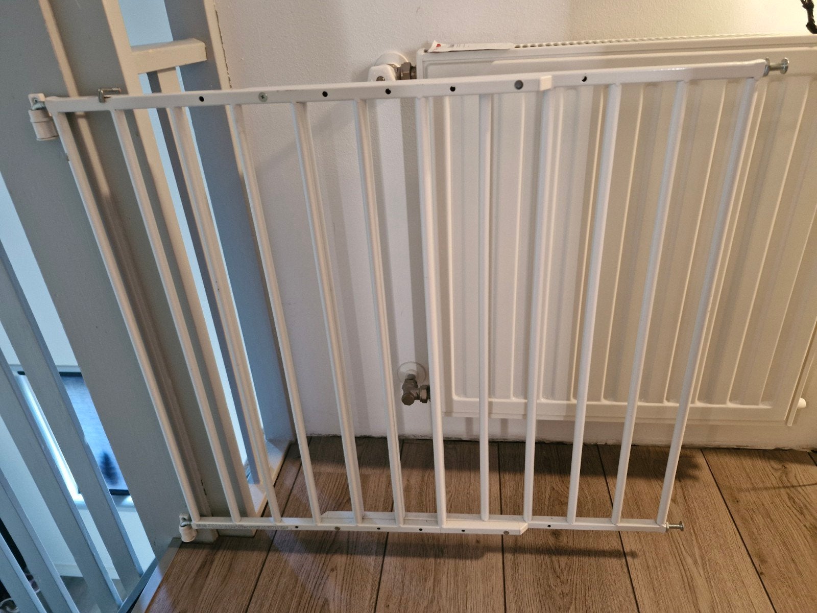 Wit metalen veiligheidshekje voor kinderen, Ophalen, Gebruikt, 100 tot 115 cm, Metaal of IJzer