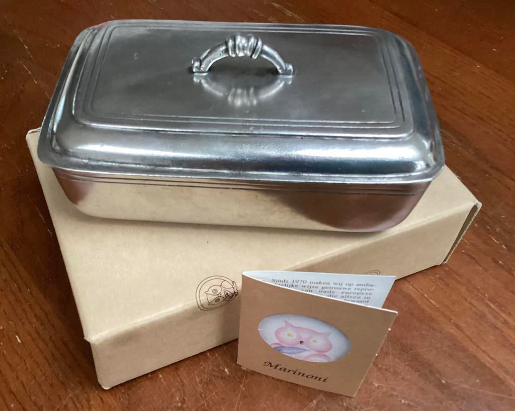 Marinoni botervloot pewter / tinnen - NIEUW, Verzamelen, Ophalen of Verzenden, Nieuw