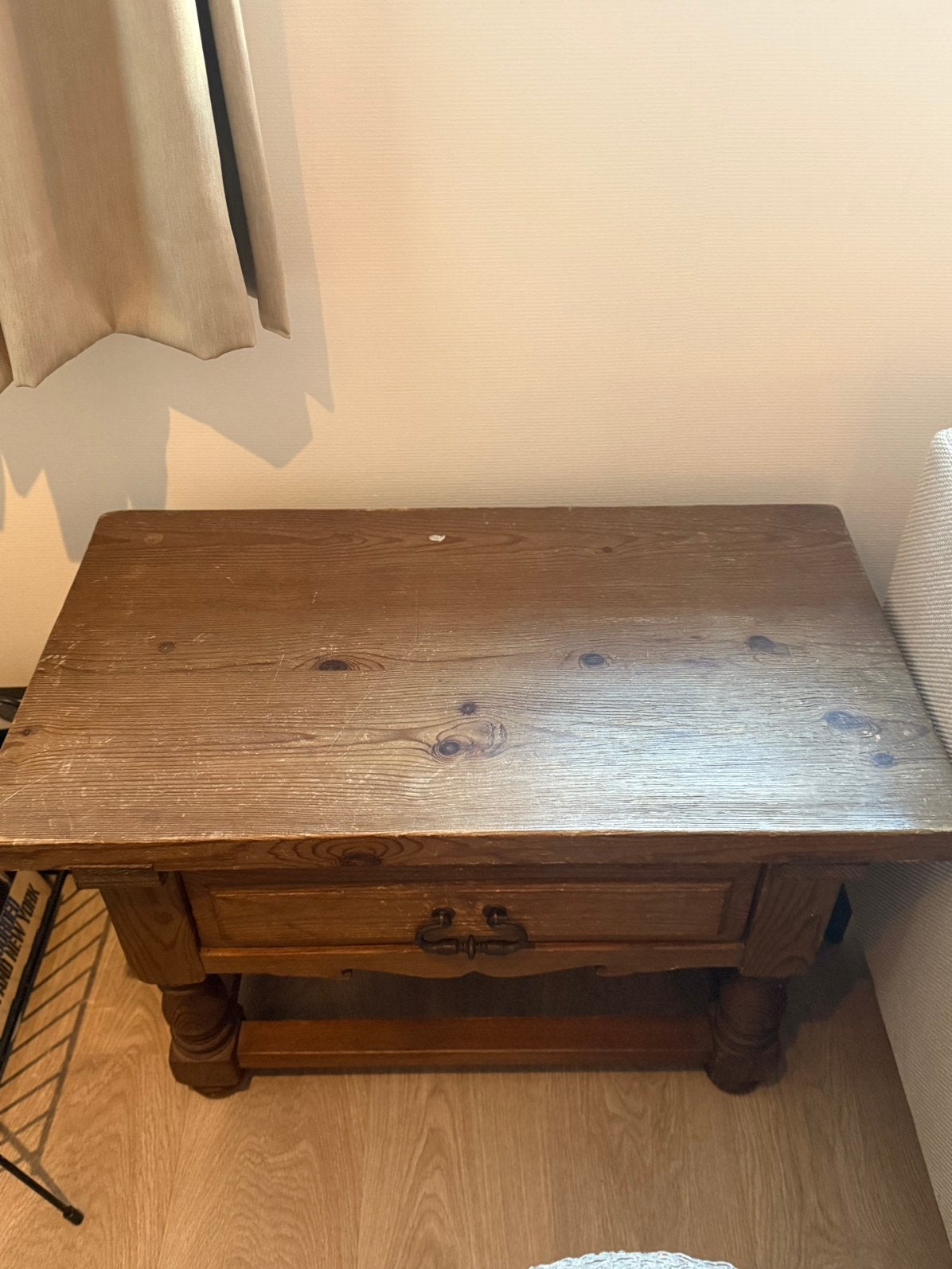 Oude houten tafel, Ophalen, Zo goed als nieuw, Rechthoekig, 50 tot 100 cm