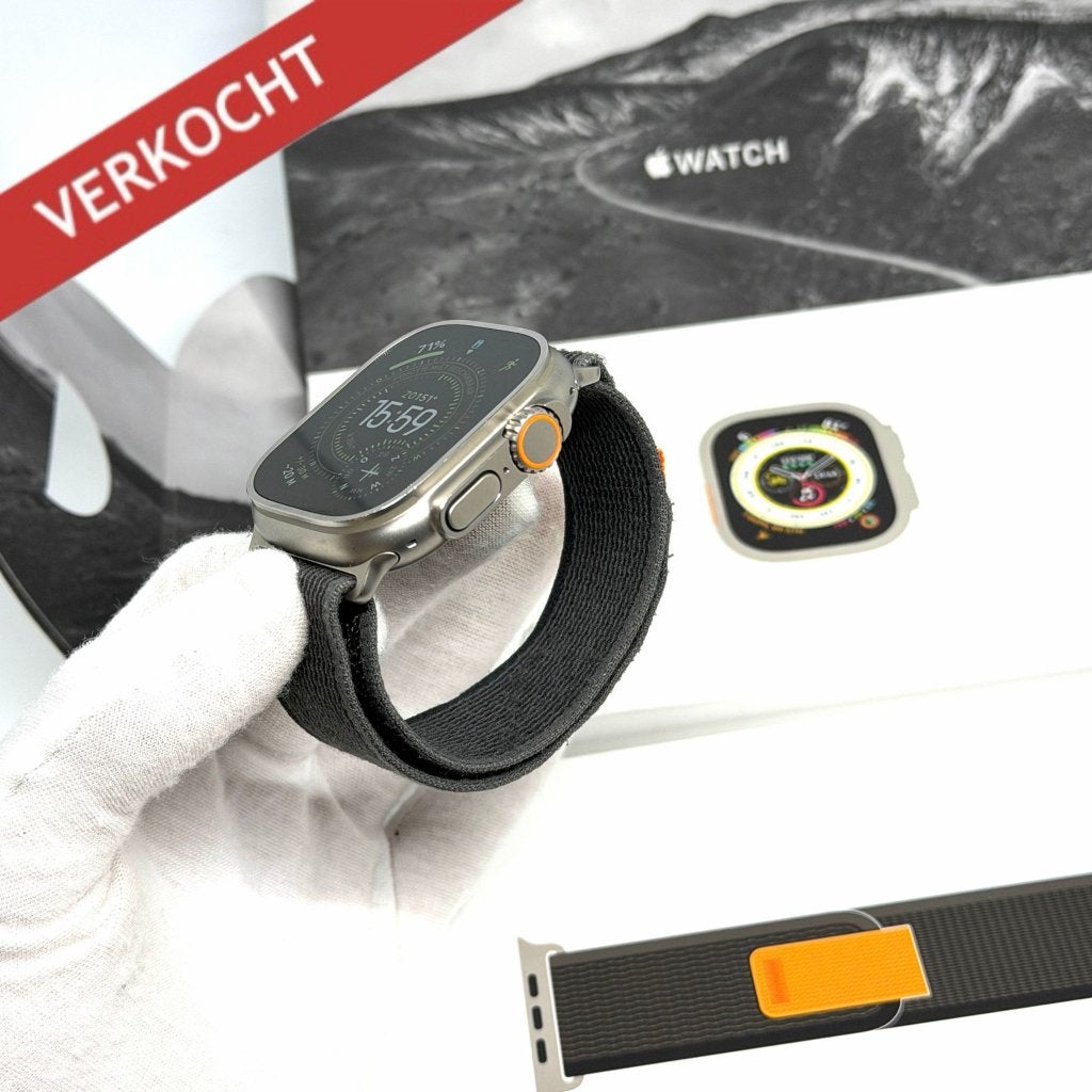 Apple Watch Ultra 2 grijs /oceaan band /88% batt /garantie, Apple, Zo goed als nieuw, Support@apple.com, Apple Park Way, Cupertino, California