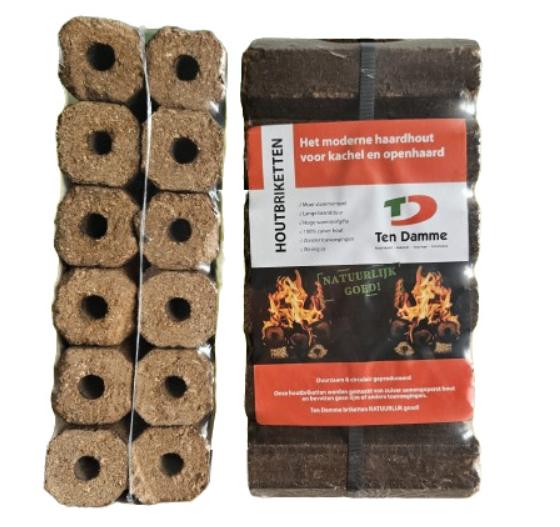Houtbriketten Pini Kay, Tuin en Terras, Haardhout, Blokken, Overige houtsoorten, Minder dan 3 m³, Ophalen
