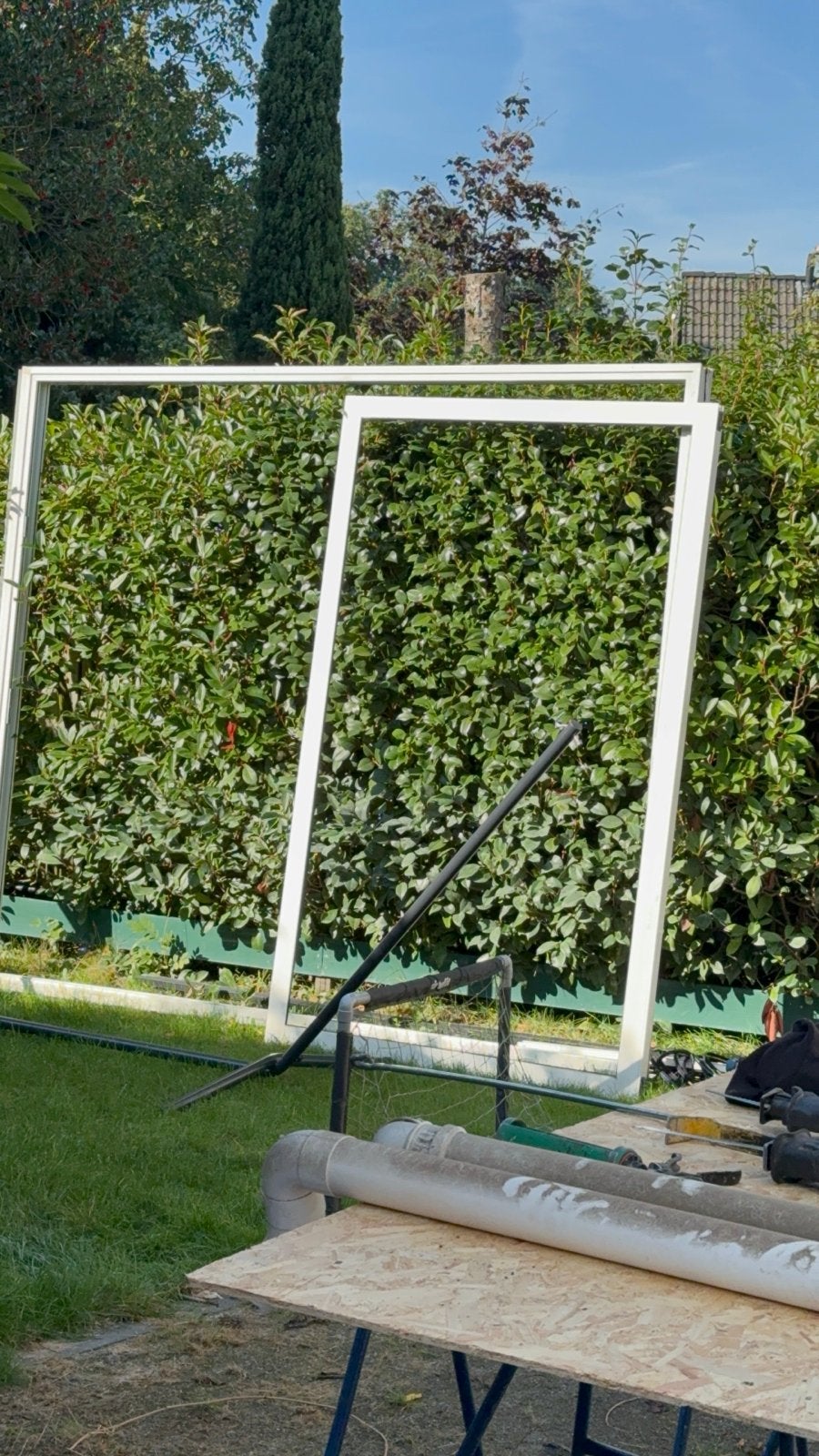 Gebruikt aluminium schuifpui kozijn, Doe-het-zelf en Verbouw, Kunststof, Gebruikt, Ophalen of Verzenden, 150 tot 225 cm