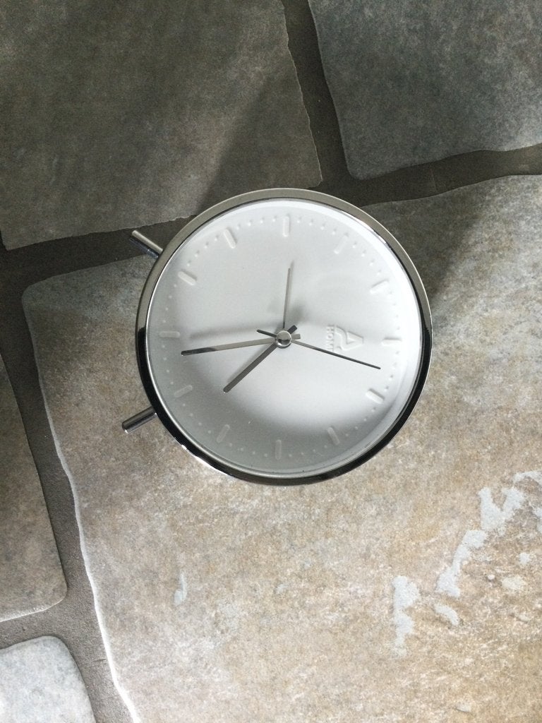 Wekker/ klok, zilver is als nieuw!, Ophalen of Verzenden, Zo goed als nieuw, Analoog