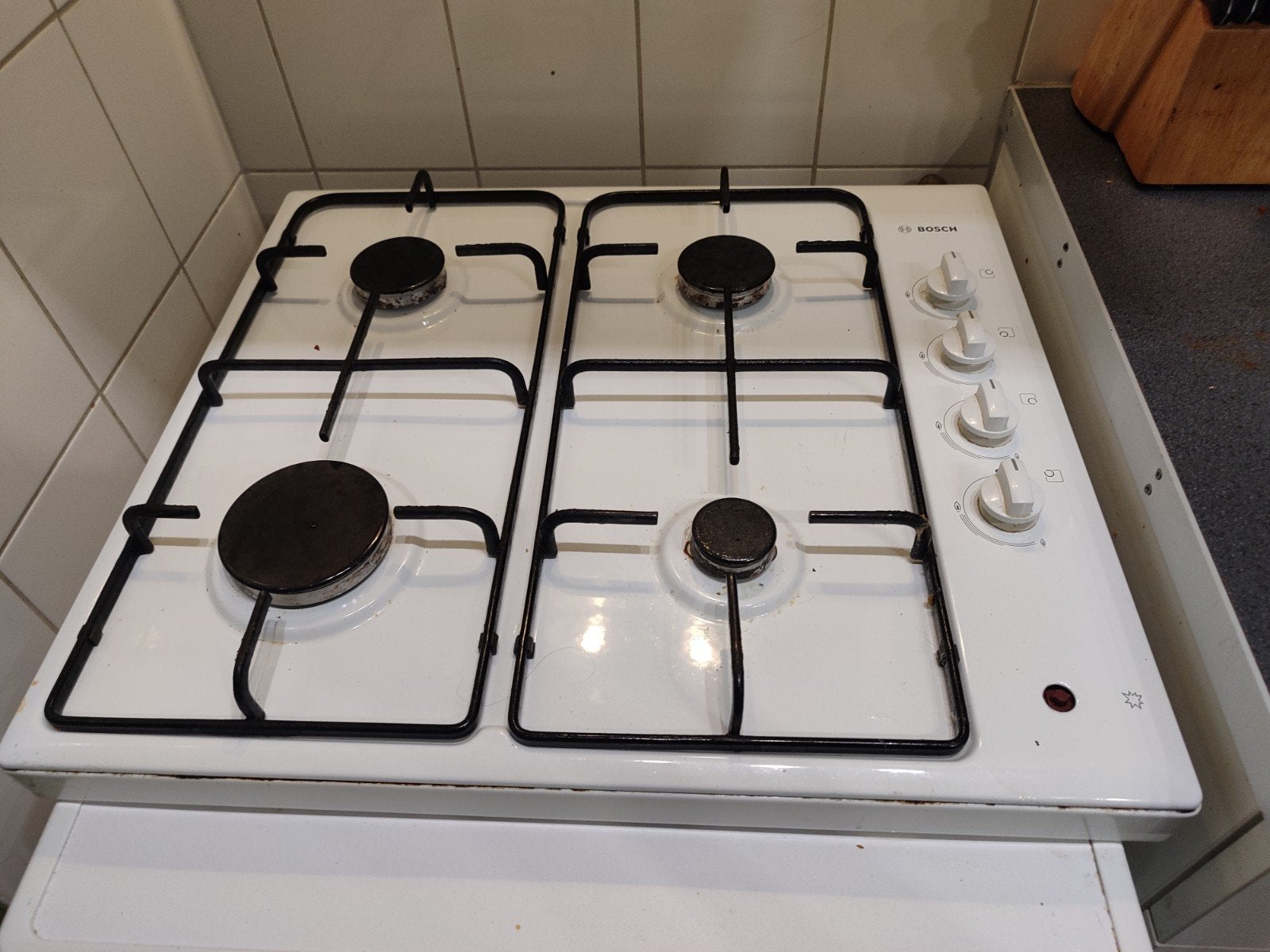 4 pits gasplaat, gasfornuis tafelmodel(zonder gasslang), Ophalen, Gebruikt, 4 kookzones, Gas