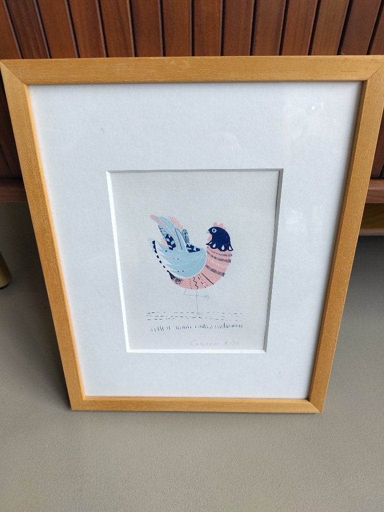 Leuke haan zeefdruk van Cracco, Gesigneerd, Ophalen of Verzenden, Dieren en Natuur, Zeefdruk