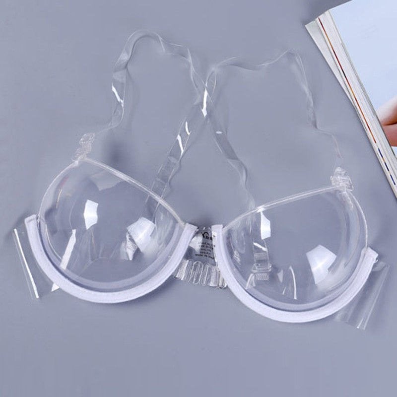 Doorzichtige push up bh plastic ondersteuning dames vrouwen, Verzenden, Overige kleuren, BH