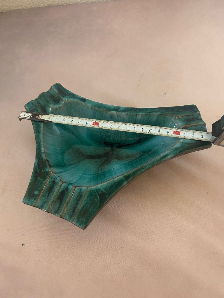 Vintage Blue Mountain Pottery asbak groen druipglazuur, Ophalen of Verzenden
