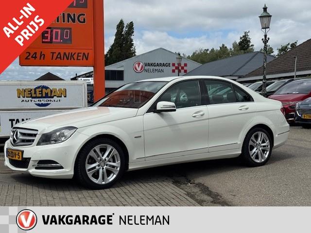 Mercedes C-Klasse C180 BlueEFFICIENCY Automaat Avantgarde bo, Auto's, Automaat, Zwart, Wit, Sedan