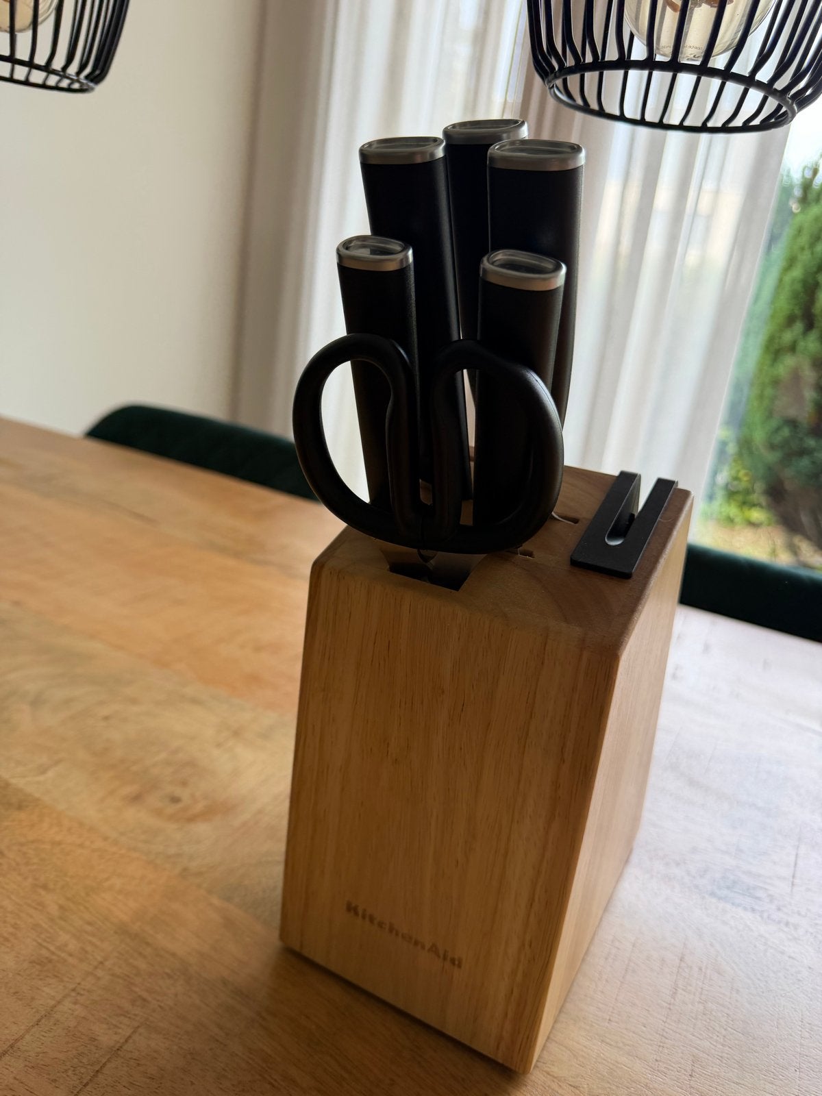 KitchenAid messenblok met 5 messen en schaar, Overige typen, Hout, Nieuw, Ophalen of Verzenden