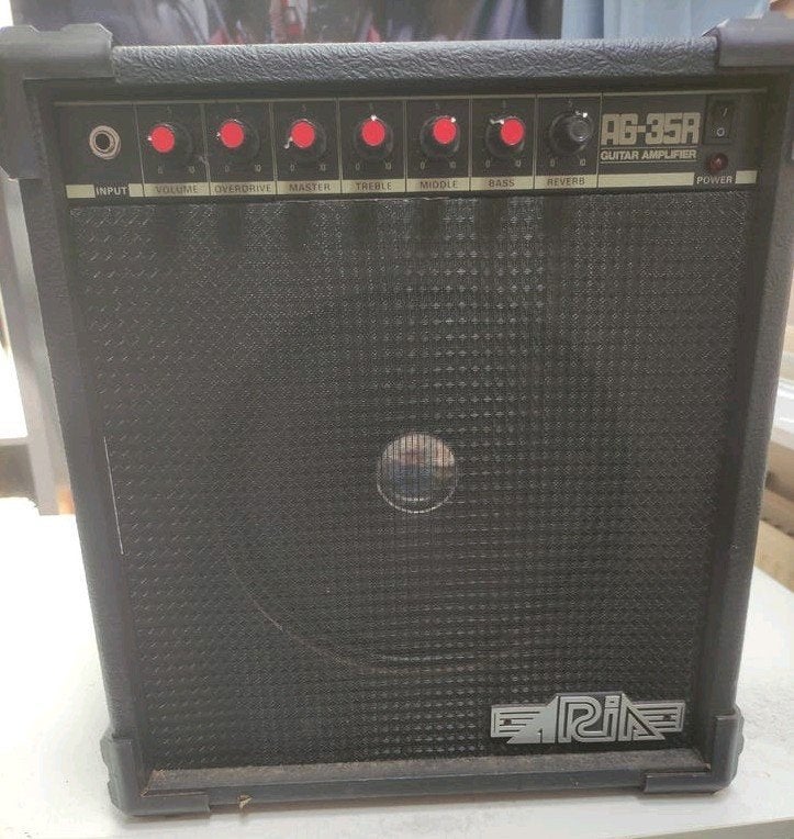 Aria AG-35R Gitaarversterker - 35 Watt met Reverb, Ophalen, Gebruikt, Gitaar, Minder dan 50 watt