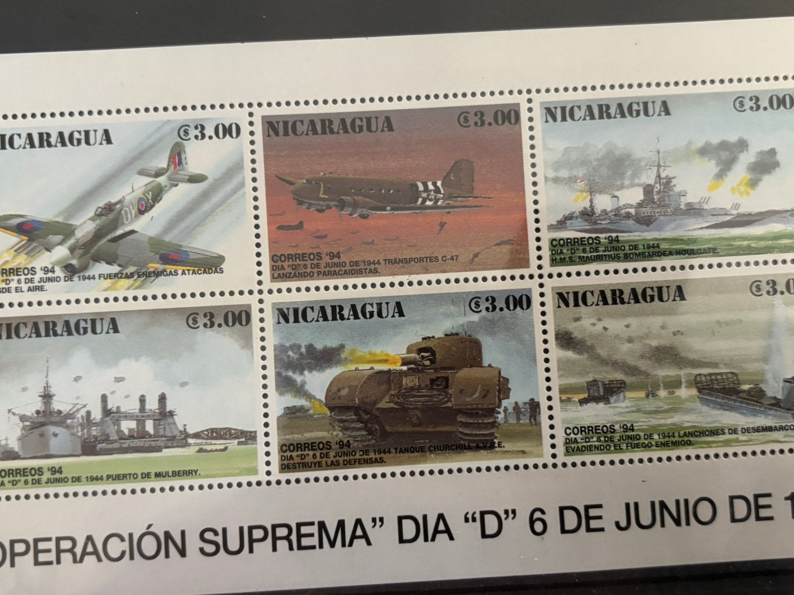 vliegtuig, Nicaragua 1994, Ophalen of Verzenden, Postfris, Vliegtuigen