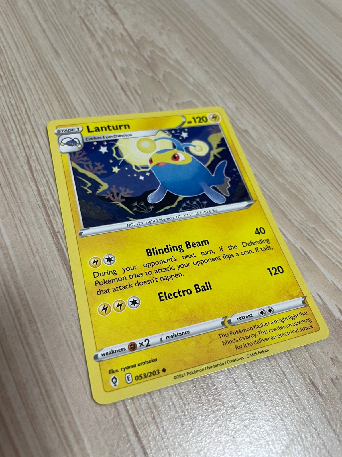 Pokémon kaart: Lanturn, Ophalen of Verzenden, Nieuw, Losse kaart