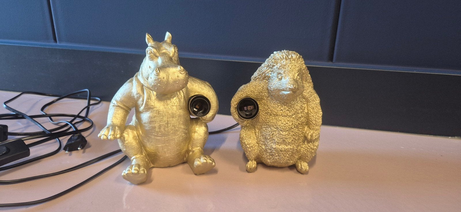 Gouden lampje egel en nijlpaard, Ophalen of Verzenden