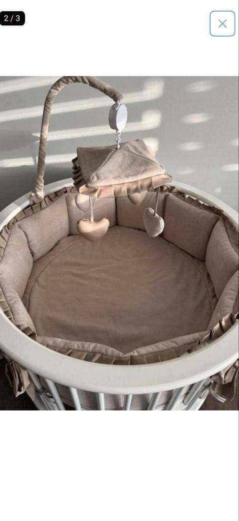 Bopita ronde box compleet met aankleding, Kinderen en Baby's, Boxen, Ophalen, Zo goed als nieuw, Rond, In hoogte verstelbaar