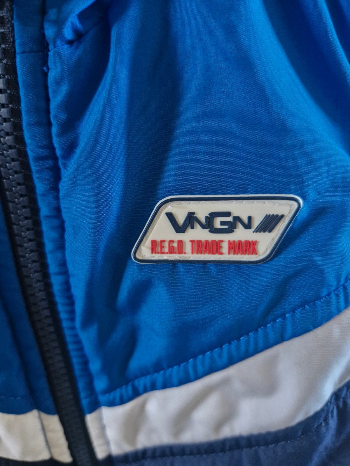 Zomer bodywarmer blauw van vingino maat 92-98, Onbekend, Ophalen of Verzenden, Zo goed als nieuw, Vingino