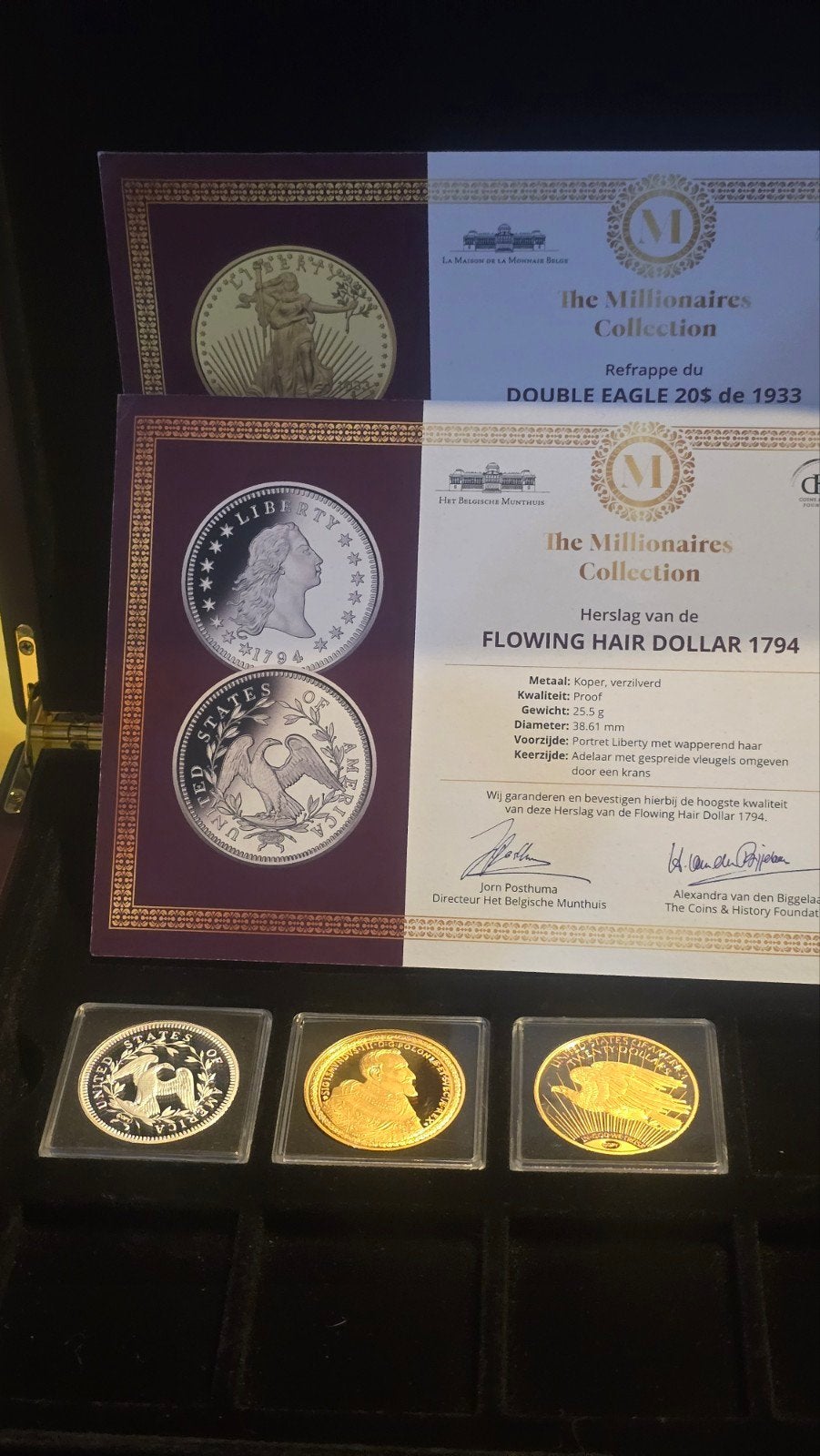 amerikaanse Munten met Certificaat - The Millionaires Collec, Ophalen of Verzenden, Buitenland, Munten