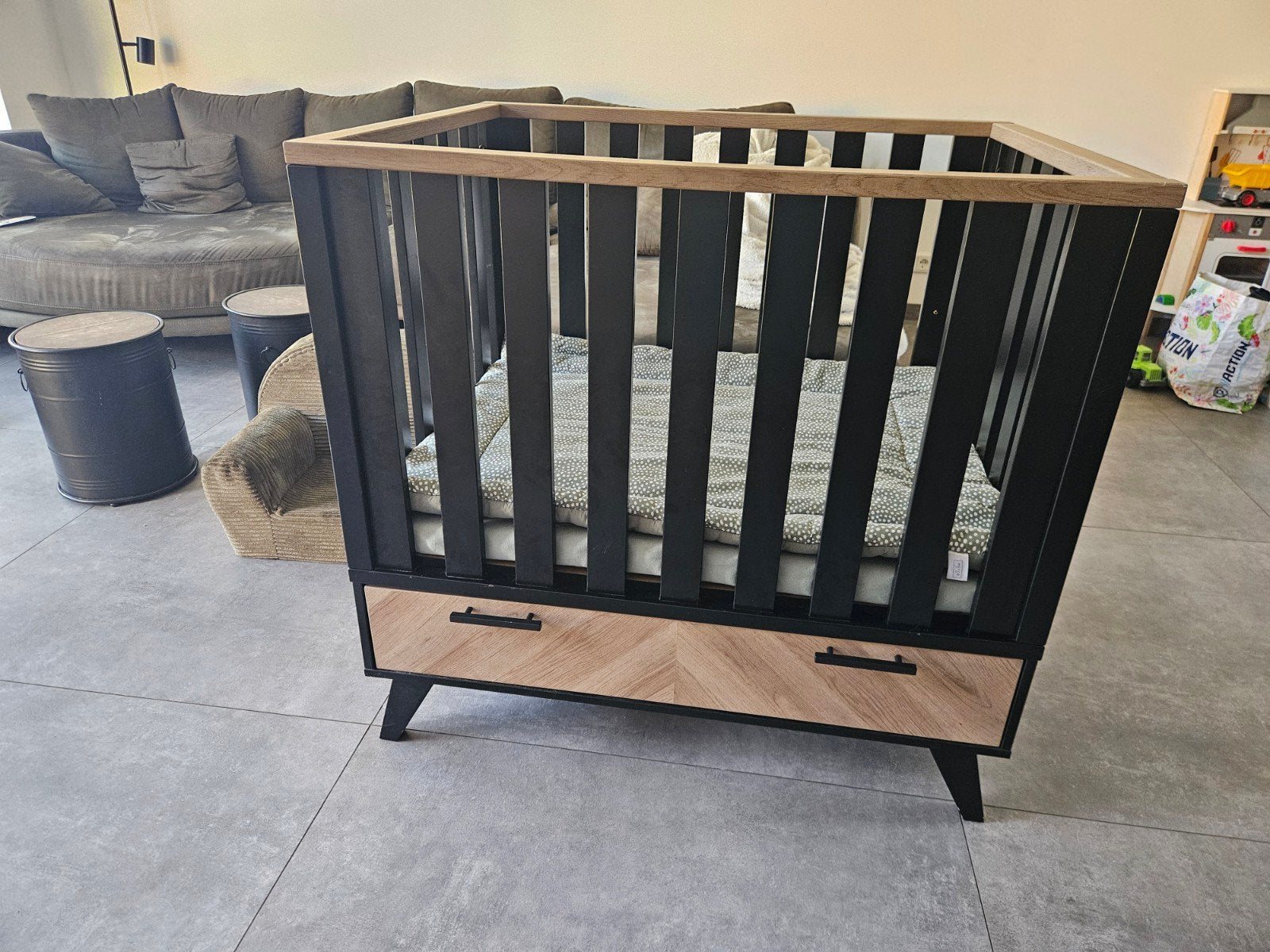Interbaby Lancaster box met lade, matras en boxkleed, Kinderen en Baby's, Ophalen, Gebruikt, Boxkleed