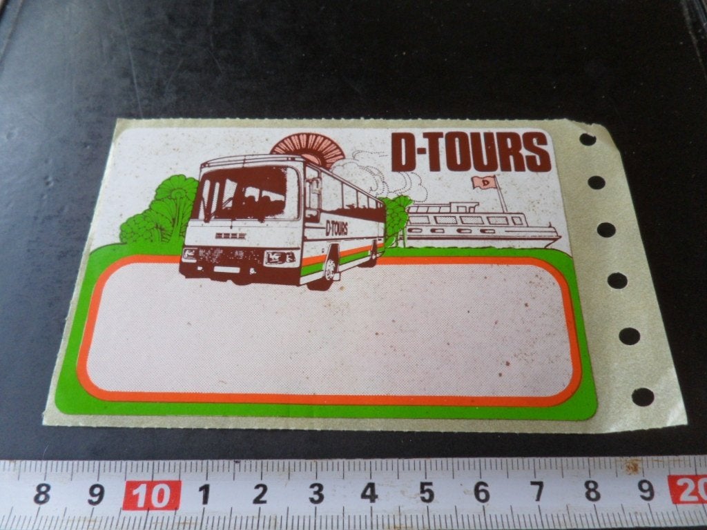sticker D-TOURS, Ophalen of Verzenden, Zo goed als nieuw
