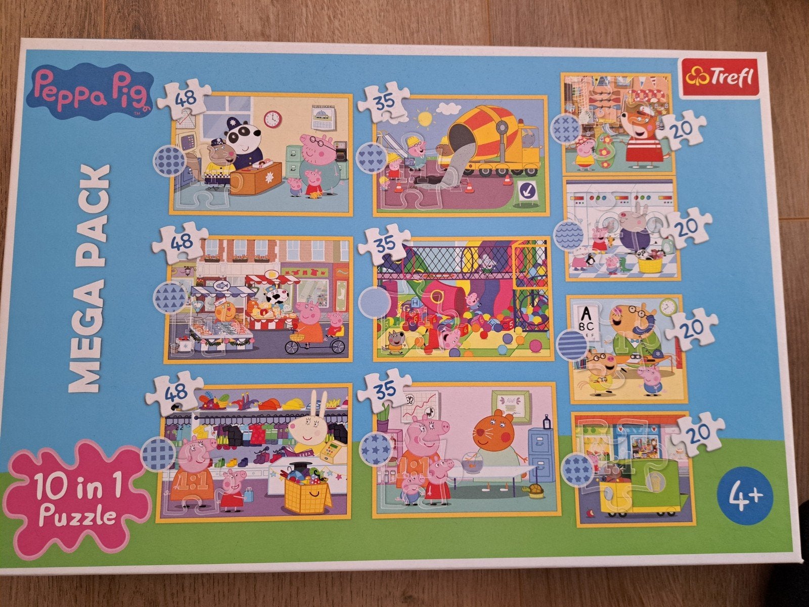 Peppa Pig Mega Pack 10-in-1 Puzzel, Ophalen, Meer dan 50 stukjes, Nieuw, 2 tot 4 jaar