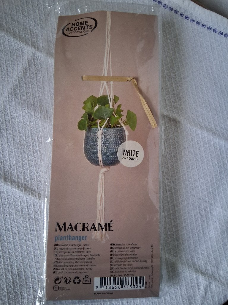 Macramé plantenhanger, Ophalen of Verzenden