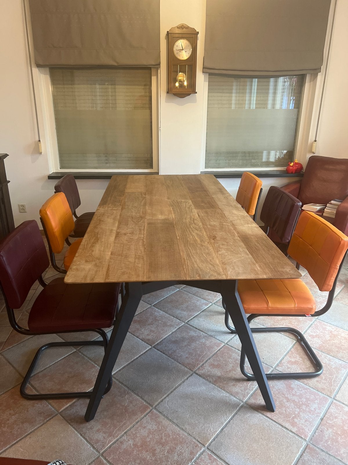 Robuuste eettafel met 6 stoelen, Ophalen of Verzenden
