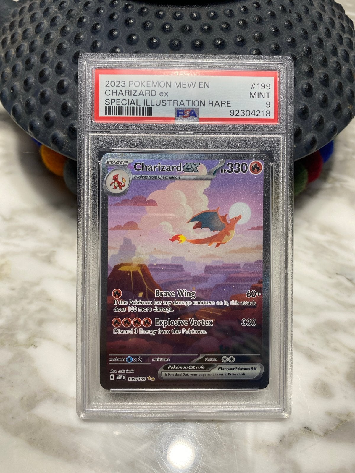 Pokémon Charizard EX evolutie lijn PSA 9 set, Verzenden, Zo goed als nieuw, Meerdere kaarten