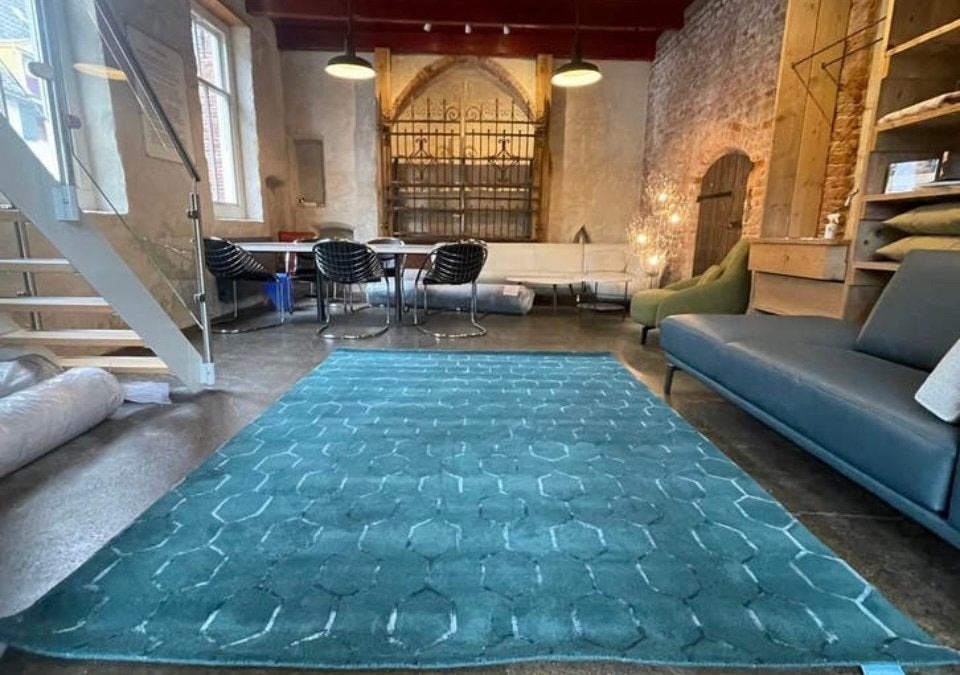 Brink en Campman tapijt Wedgwood Gio Teal, Ophalen, Nieuw, Rechthoekig, 200 cm of meer