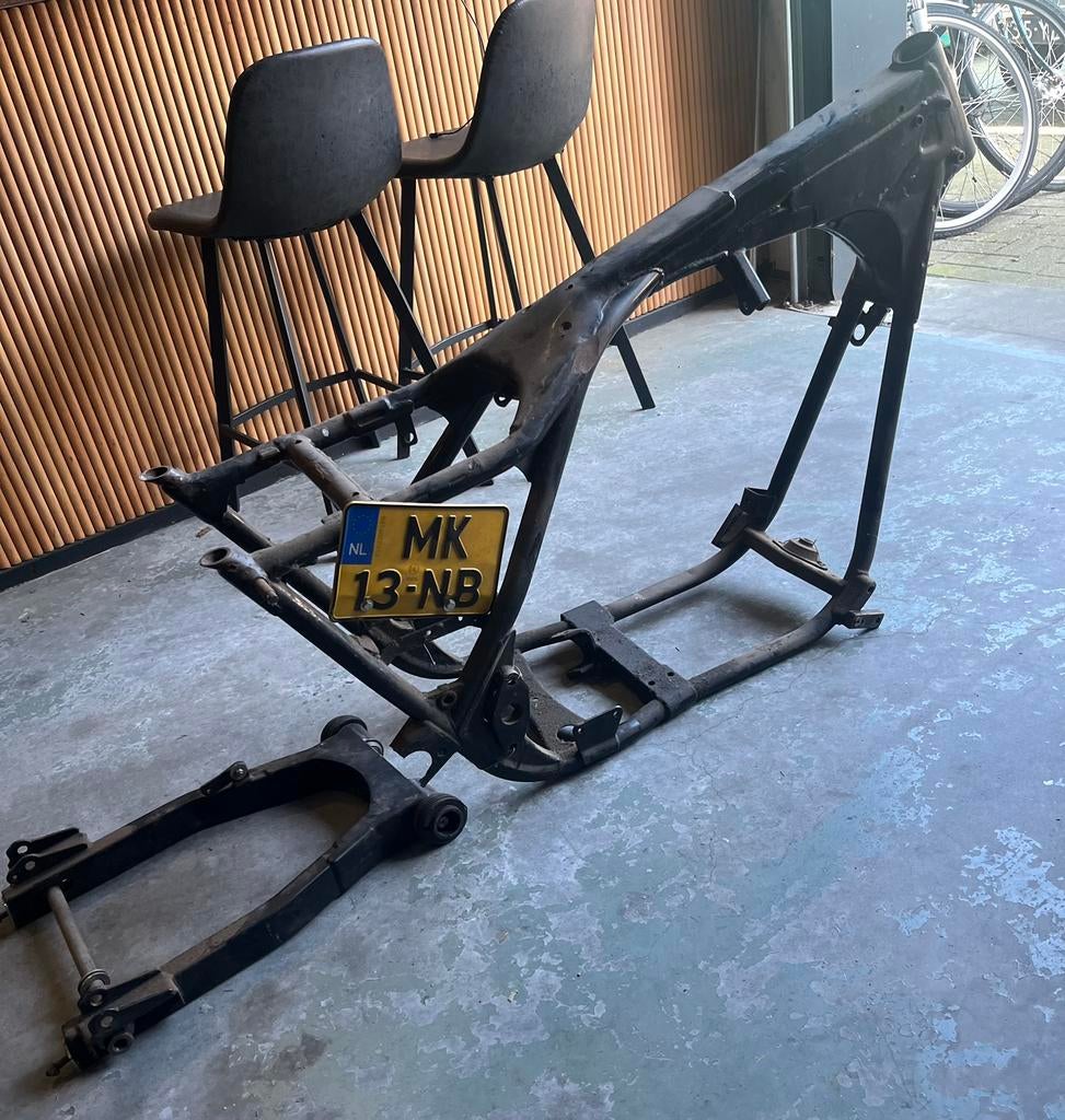 Kenteken flt met frame, Motoren, Onderdelen | Harley-Davidson, Ophalen, Gebruikt