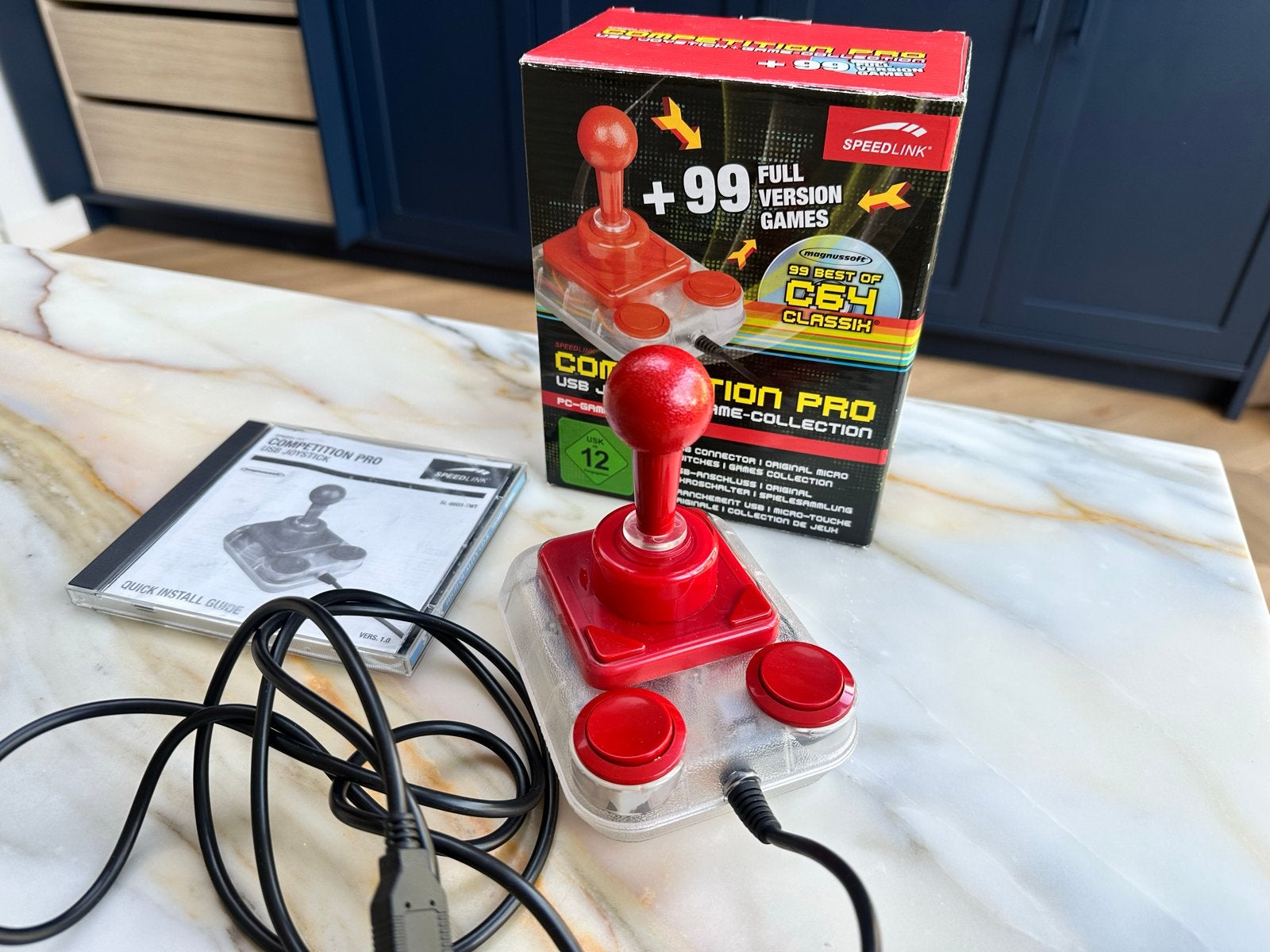 Competition Pro USB Joystick + 99 C64 Games, Overige genres, 1 speler, Ophalen of Verzenden, Zo goed als nieuw